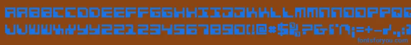 Phaserbankb Font – Blue Fonts on Brown Background