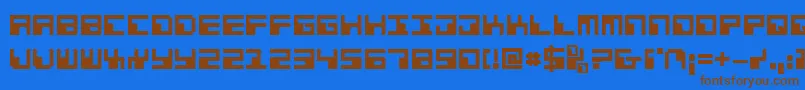 Phaserbankb Font – Brown Fonts on Blue Background