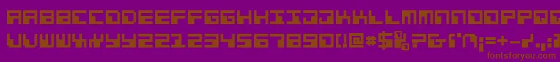 Phaserbankb Font – Brown Fonts on Purple Background