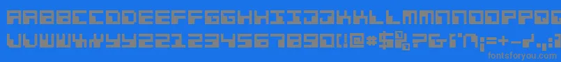 Phaserbankb Font – Gray Fonts on Blue Background