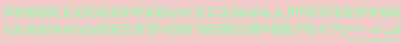Fonte Phaserbankb – fontes verdes em um fundo rosa