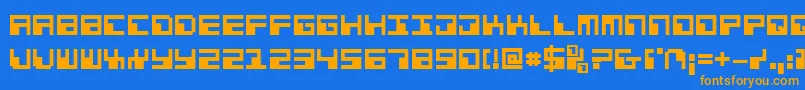 fuente Phaserbankb – Fuentes Naranjas Sobre Fondo Azul
