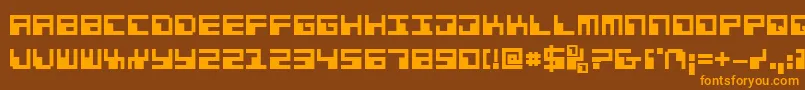Phaserbankb Font – Orange Fonts on Brown Background