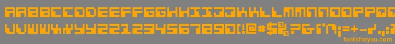 Phaserbankb Font – Orange Fonts on Gray Background