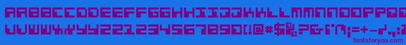 Phaserbankb Font – Purple Fonts on Blue Background