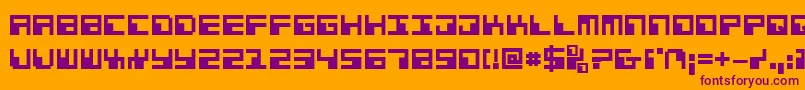 Phaserbankb Font – Purple Fonts on Orange Background