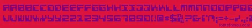 Phaserbankb Font – Purple Fonts on Red Background