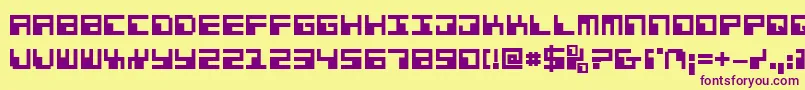 Phaserbankb Font – Purple Fonts on Yellow Background