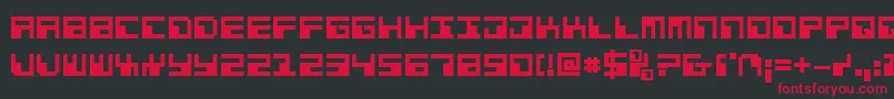 Phaserbankb Font – Red Fonts on Black Background