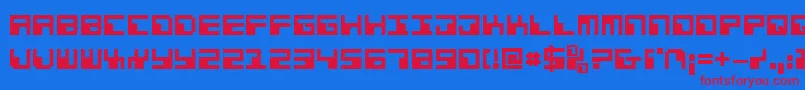 Phaserbankb Font – Red Fonts on Blue Background