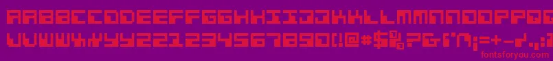 Phaserbankb-Schriftart – Rote Schriften auf violettem Hintergrund