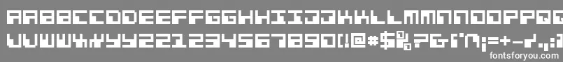 Phaserbankb-Schriftart – Weiße Schriften auf grauem Hintergrund