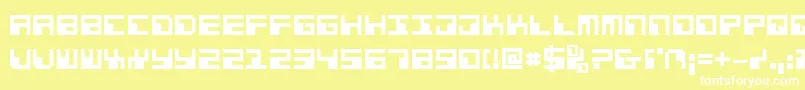 Phaserbankb Font – White Fonts on Yellow Background