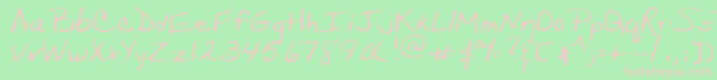 SusanneRegular Font – Pink Fonts on Green Background