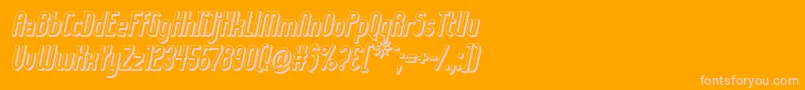 Police LadyIce3DItalic – polices roses sur fond orange