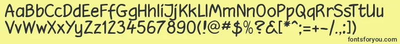 Hooteroll Font – Black Fonts on Yellow Background