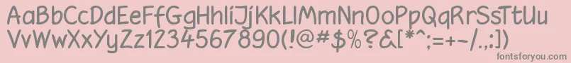 Hooteroll Font – Gray Fonts on Pink Background