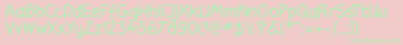 Hooteroll Font – Green Fonts on Pink Background