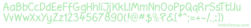 Hooteroll Font – Green Fonts on White Background