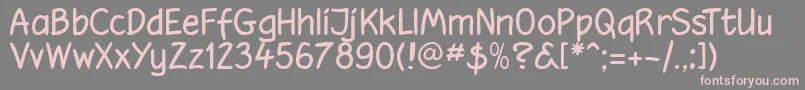 Hooteroll Font – Pink Fonts on Gray Background