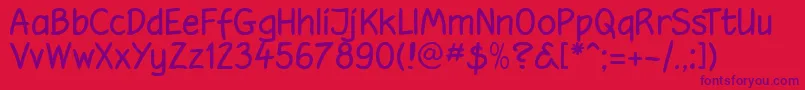 Hooteroll Font – Purple Fonts on Red Background