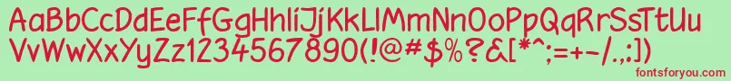 Hooteroll Font – Red Fonts on Green Background