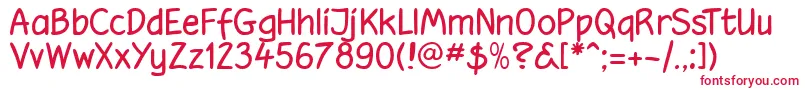 Hooteroll Font – Red Fonts on White Background