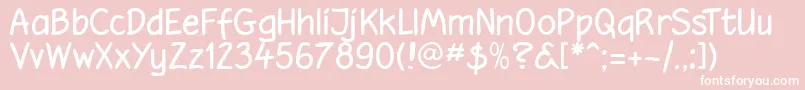 Hooteroll Font – White Fonts on Pink Background