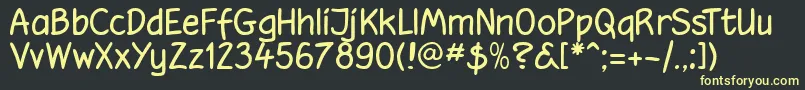 Hooteroll Font – Yellow Fonts on Black Background