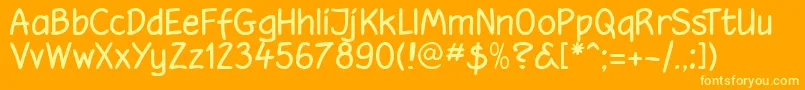 Hooteroll Font – Yellow Fonts on Orange Background