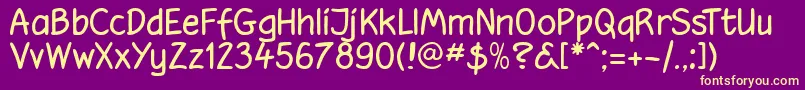 Hooteroll Font – Yellow Fonts on Purple Background