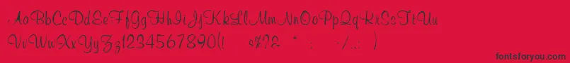fuente WeddingInvitation3 – Fuentes Negras Sobre Fondo Rojo