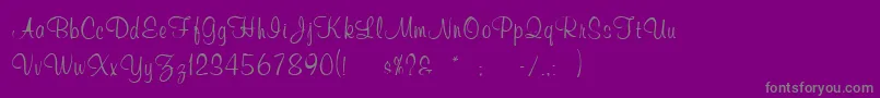 WeddingInvitation3 Font – Gray Fonts on Purple Background