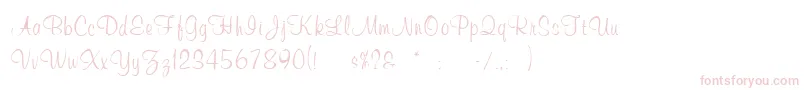 WeddingInvitation3 Font – Pink Fonts on White Background
