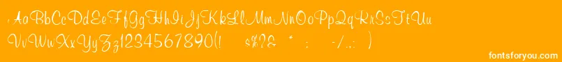 WeddingInvitation3 Font – White Fonts on Orange Background