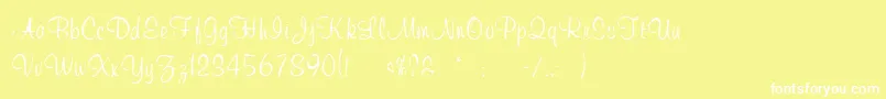 WeddingInvitation3 Font – White Fonts on Yellow Background