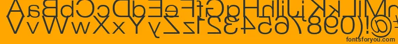 StraitKcab Font – Black Fonts on Orange Background