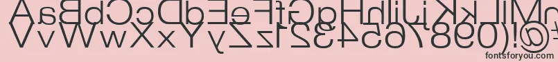 StraitKcab Font – Black Fonts on Pink Background