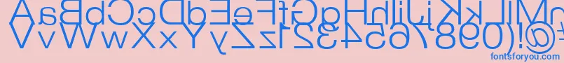 StraitKcab Font – Blue Fonts on Pink Background