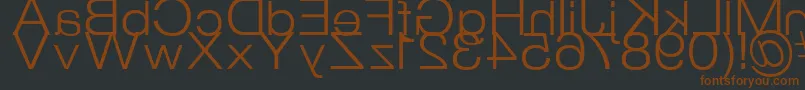 Шрифт StraitKcab – коричневые шрифты на чёрном фоне