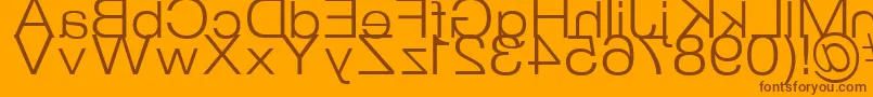 StraitKcab Font – Brown Fonts on Orange Background