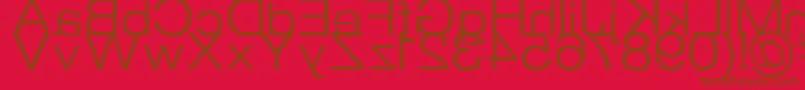 StraitKcab Font – Brown Fonts on Red Background