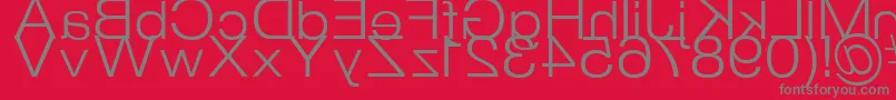StraitKcab Font – Gray Fonts on Red Background