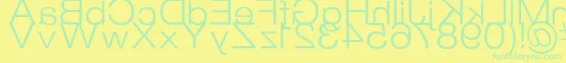 StraitKcab Font – Green Fonts on Yellow Background