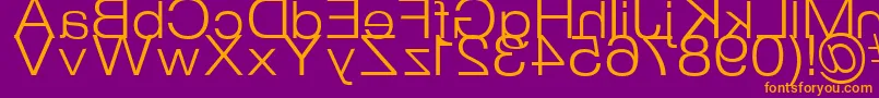 StraitKcab Font – Orange Fonts on Purple Background