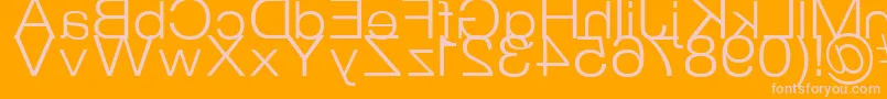 StraitKcab Font – Pink Fonts on Orange Background