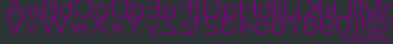 StraitKcab Font – Purple Fonts on Black Background