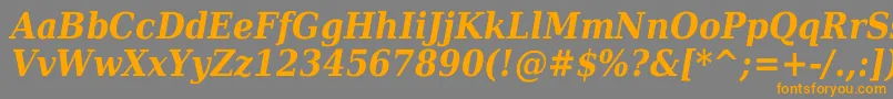 DejavuSerifCondensedBoldItalic Font – Orange Fonts on Gray Background