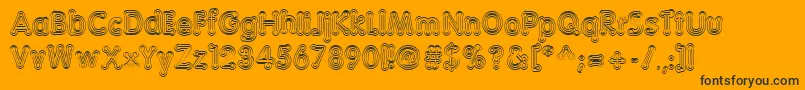 Teazer Font – Black Fonts on Orange Background