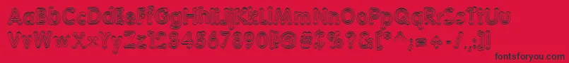 Teazer Font – Black Fonts on Red Background